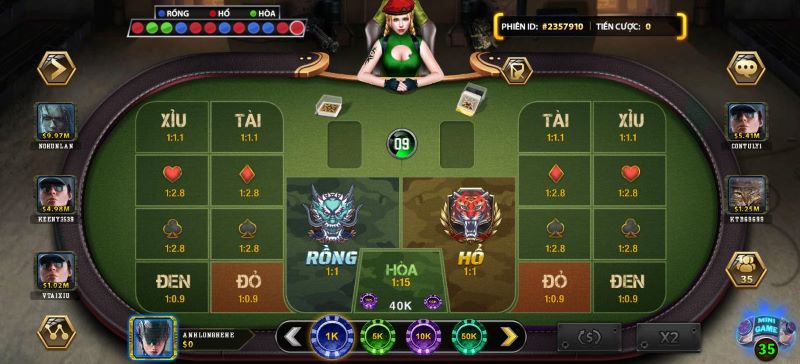 Luật chơi dragon tiger tại B52 Game