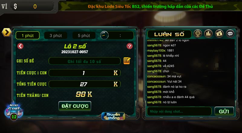 Đánh lô tại lô đề B52