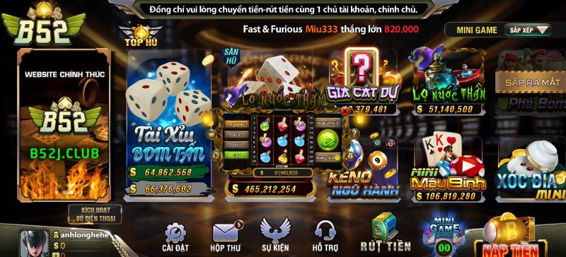 Hướng dẫn từng bước tham gia chơi cược mini game tại b52