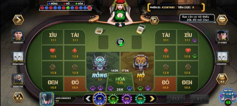 Luật chơi Rồng vs Hổ cho các tân thủ