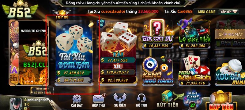 Lý do nên trải nghiệm game tài xỉu trên B52